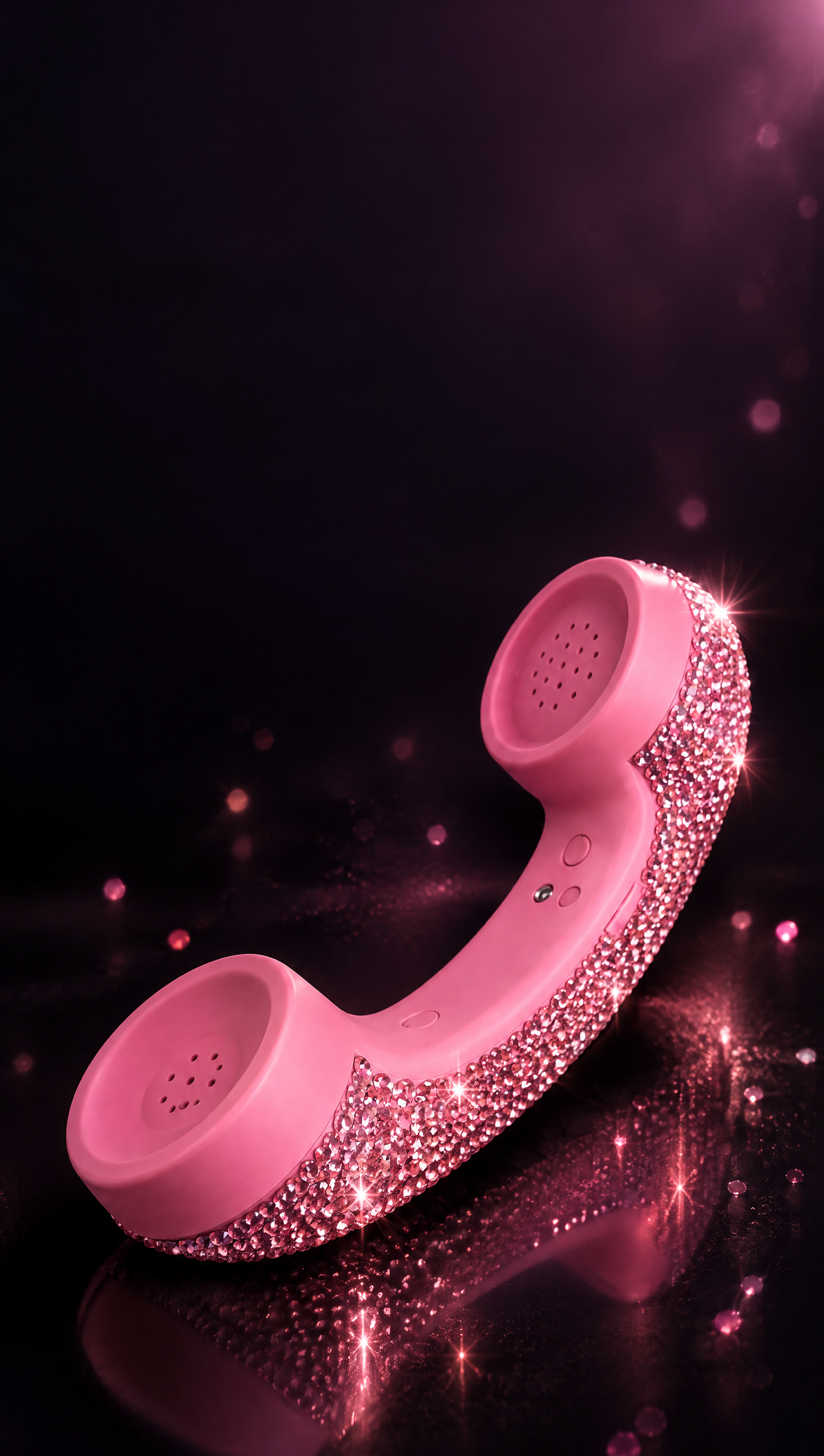 The Hotline Bling Phone in Bubblegum Pink on a dark ground